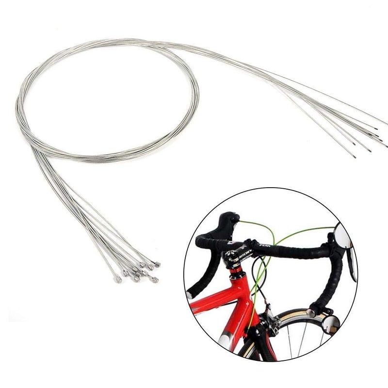 Qicfrk Stainless Steel Shifter Cable, Bike Shifter Cable 2M Long Bicycle Replaceable Wire Inner Derailleur Wire Stainless Steel Bike Rear Derailleur Cable 10Pcs - Image 5